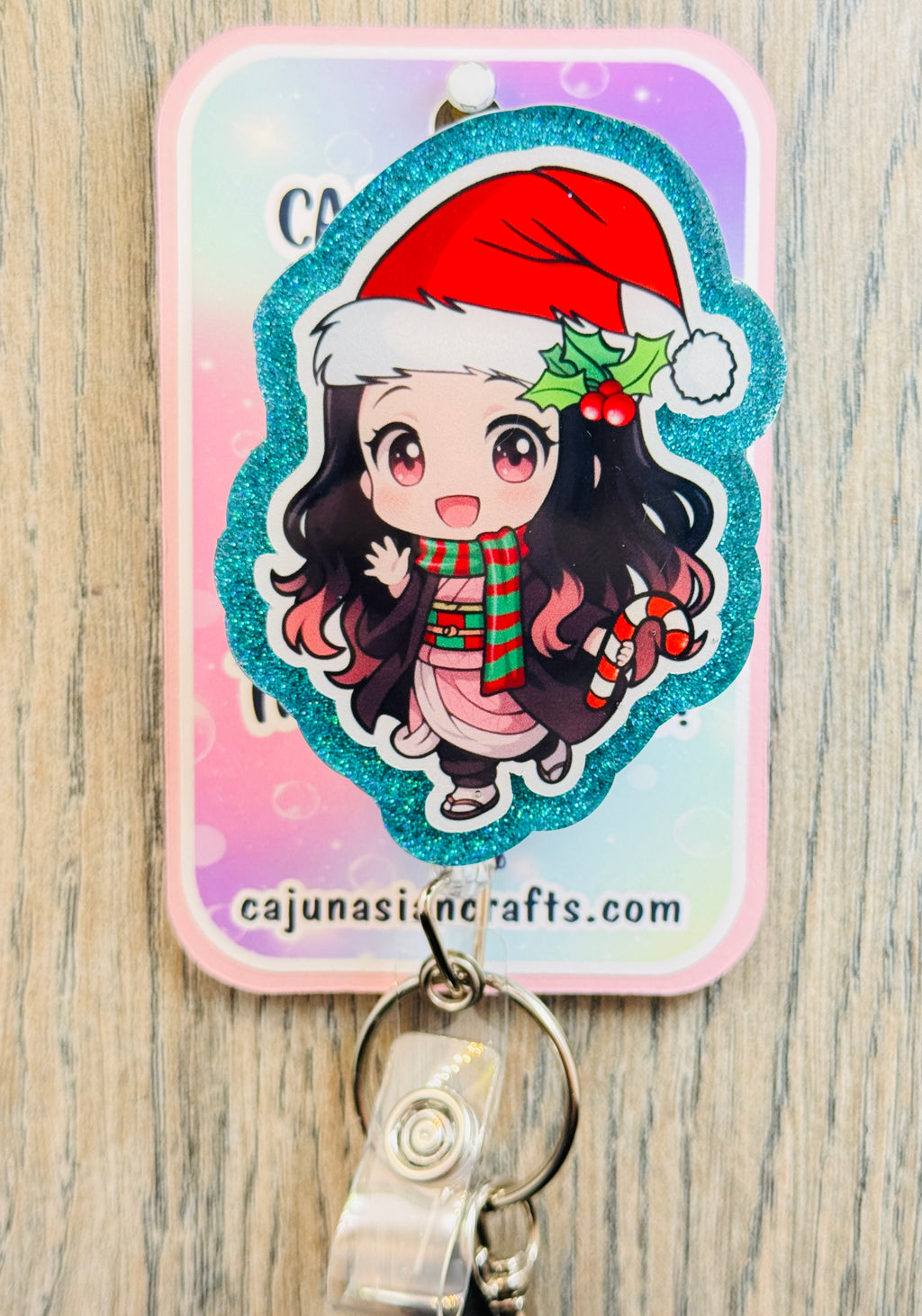 Christmas Demon Girl Anime Inspired Badge Reel