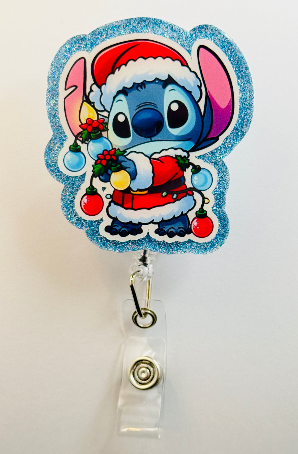 Christmas Stitch Cartoon Inspired Badge Reel