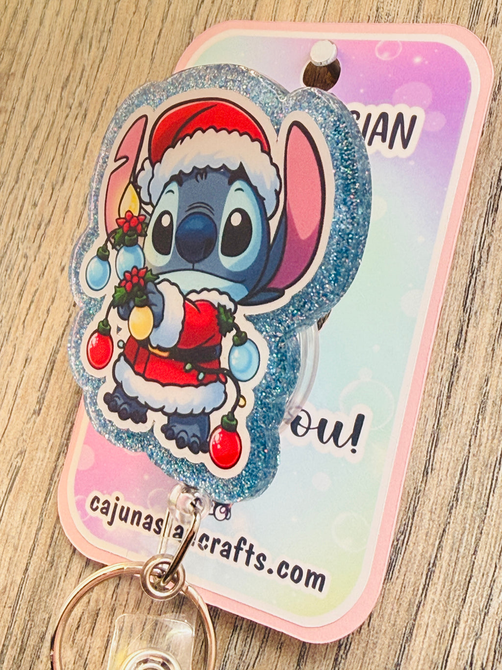 Christmas Stitch Cartoon Inspired Badge Reel
