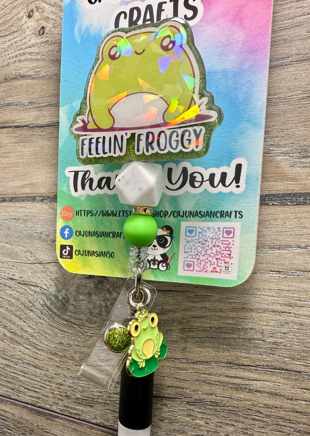 Cute Feelin' Froggy Badge Reel/ID Clip Retractable-(Alligator, Belt, MRI Safe, Carabiner Clips) & Non-Retractable Clips