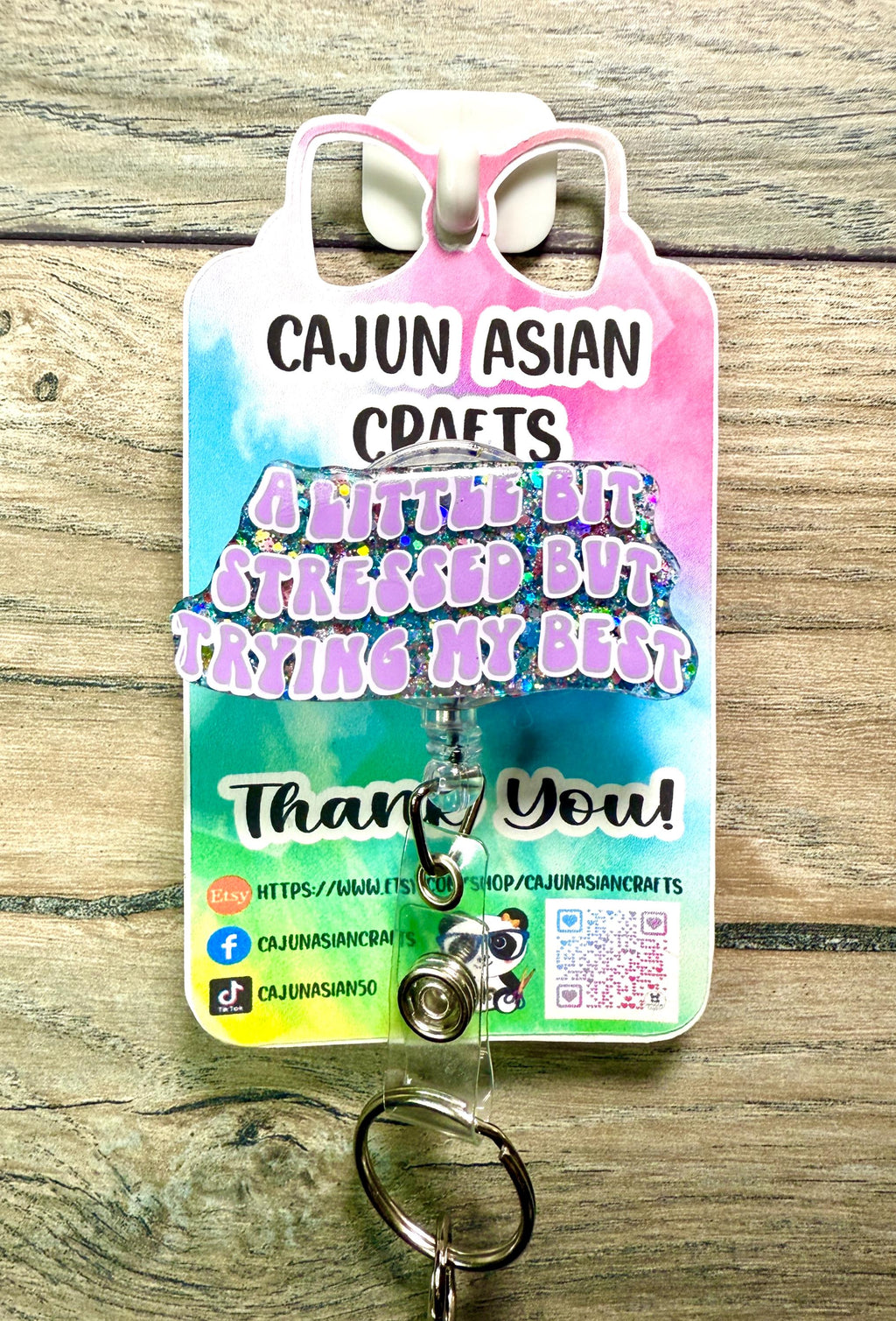 Funny-Cute-Sarcastic Stressed Badge Reel/ID Clip Retractable-(Alligator, Belt, MRI Safe, Carabiner Clips) & Non-Retractable Clips