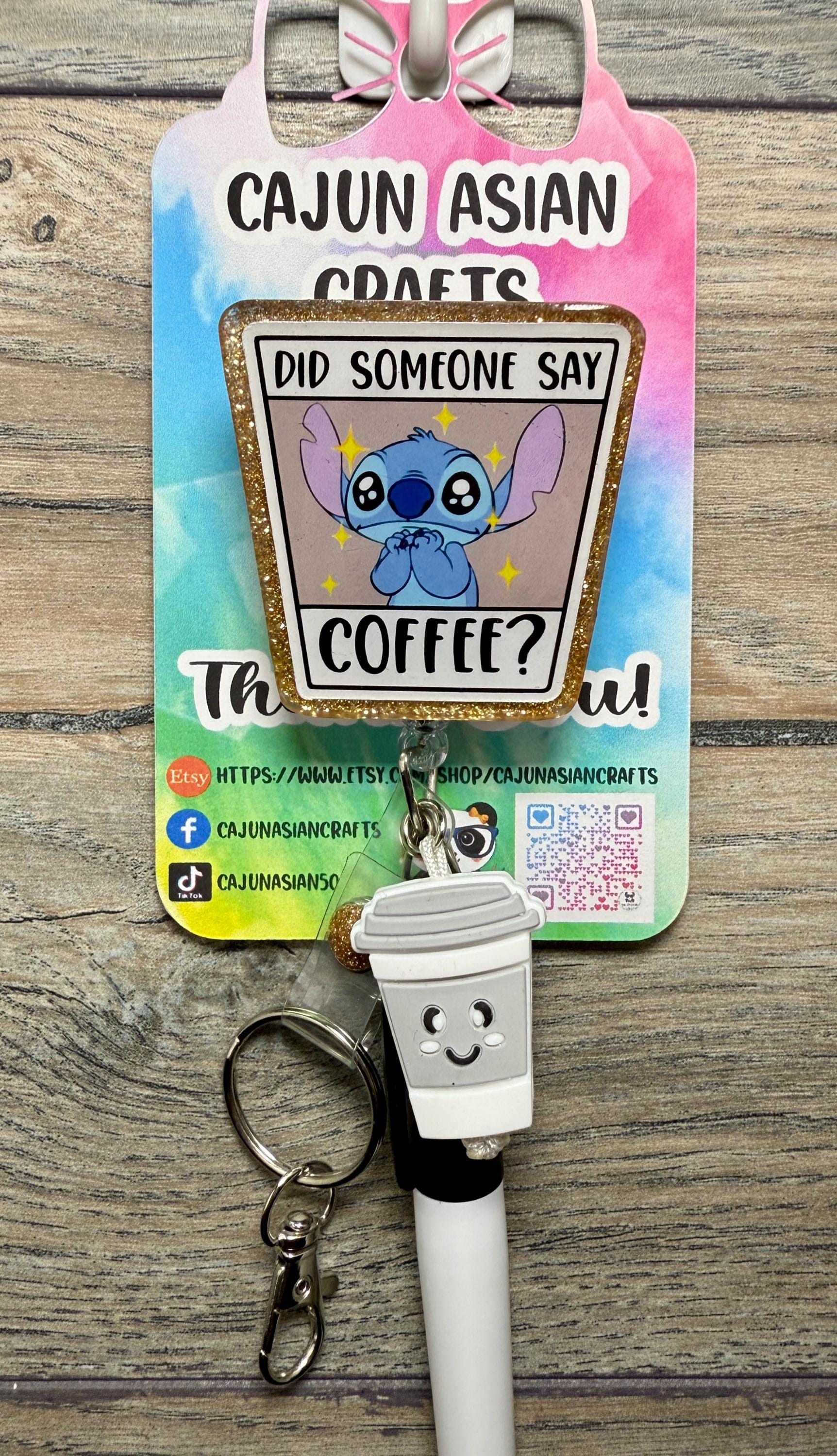 Coffee Stitch Badge Reel/ID Clip Retractable-(Alligator, Belt, MRI Safe, Carabiner Clips) & Non-Retractable Clips