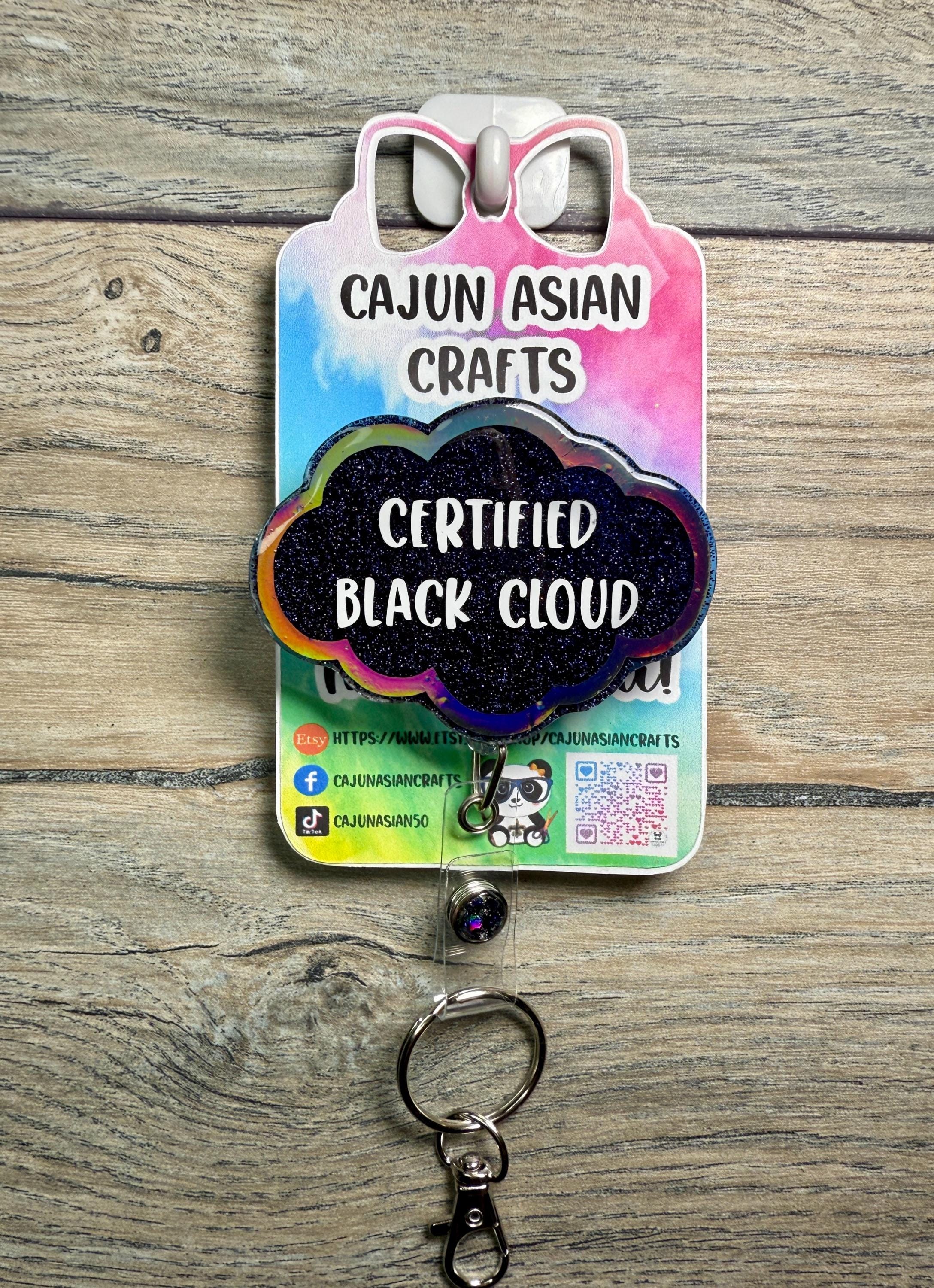 Certified Black Cloud Badge Reel/ID Clip-Retractable Clips-(Alligator, Belt, MRI Safe, Carabiner) & Non-Retractable Clips