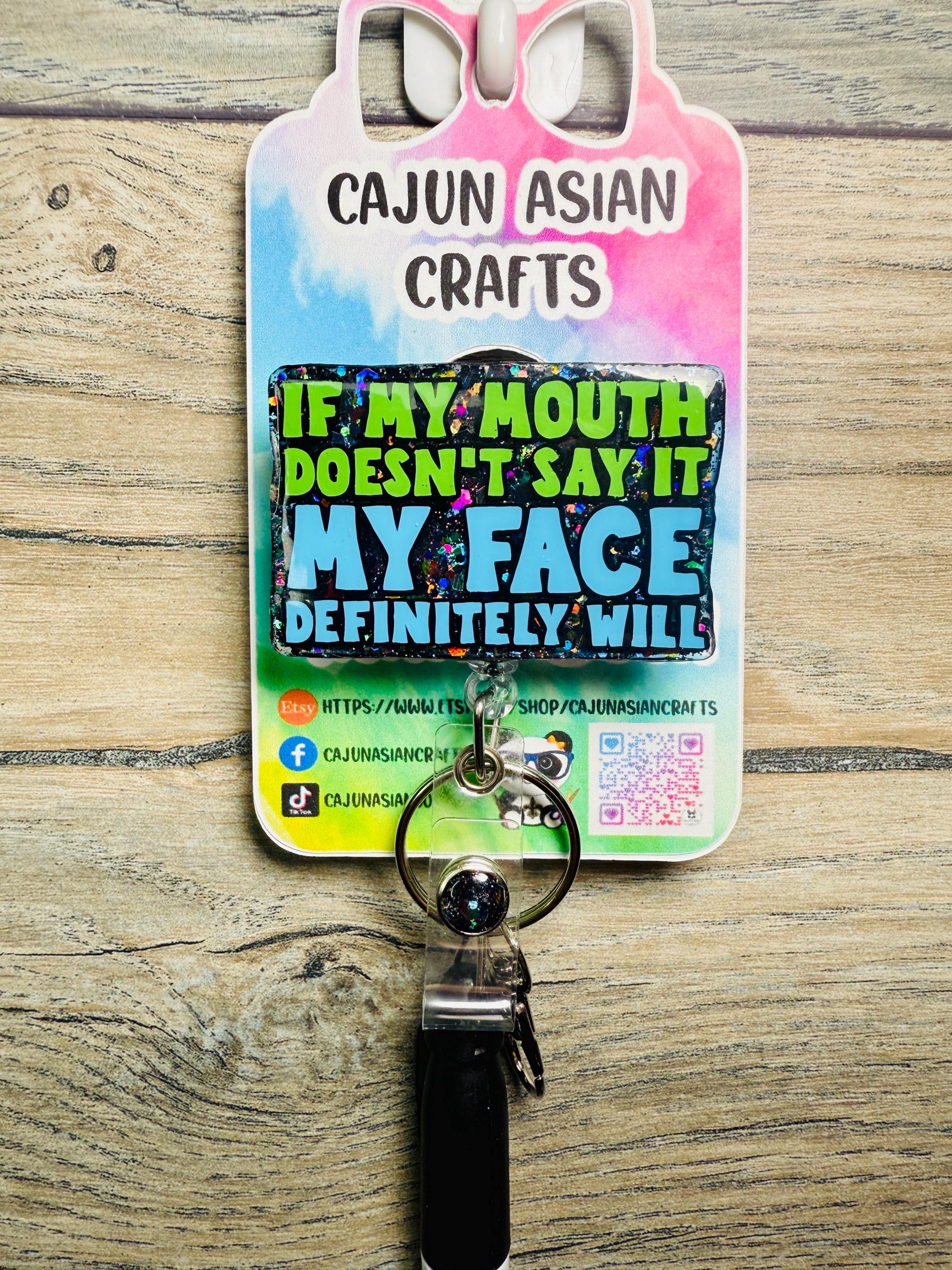 Face Shows Feelings Badge Reel/ID Clip Retractable-(Alligator, Belt, MRI Safe, Carabiner Clips) & Non-Retractable Clips