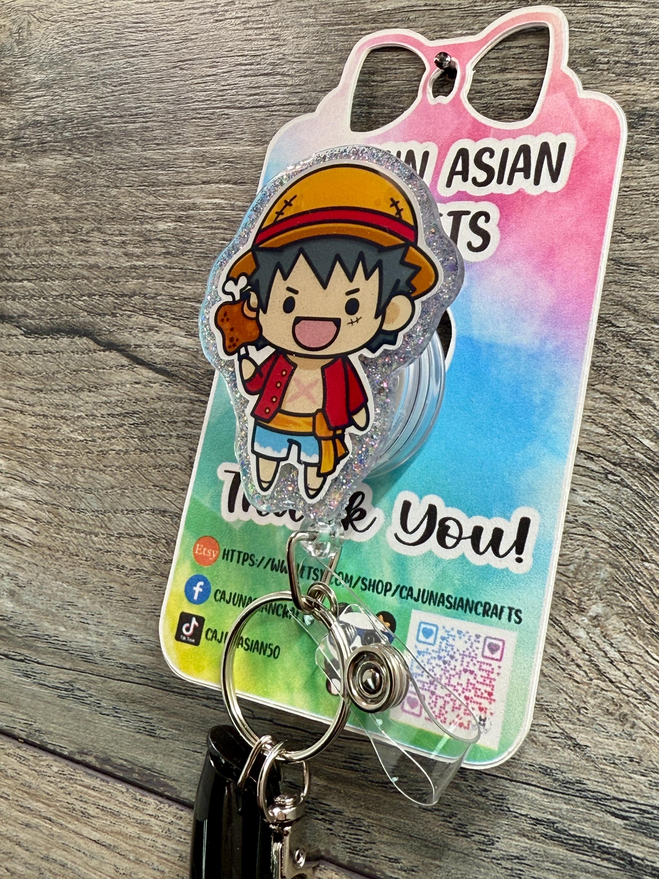 Kawaii Pirate Badge Reel/ID Clip-Retractable Clips-(Alligator, Belt, MRI Safe, Carabiner) & Non-Retractable Clips