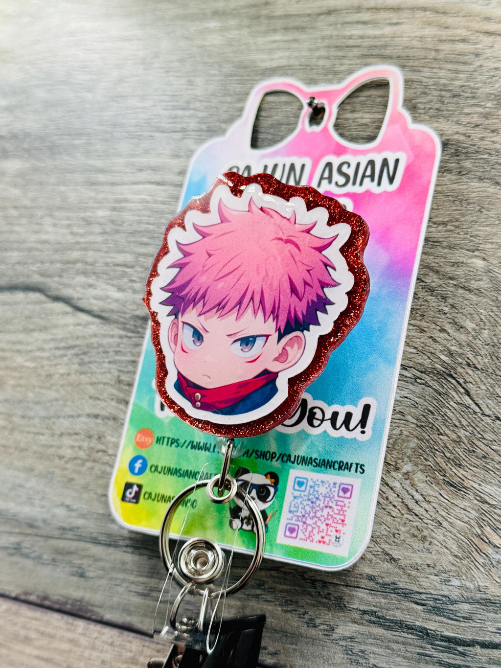 Jujitsu Anime Badge Reel/ID Clip-Retractable Clips-(Alligator, Belt, MRI Safe, Carabiner) & Non-Retractable Clips