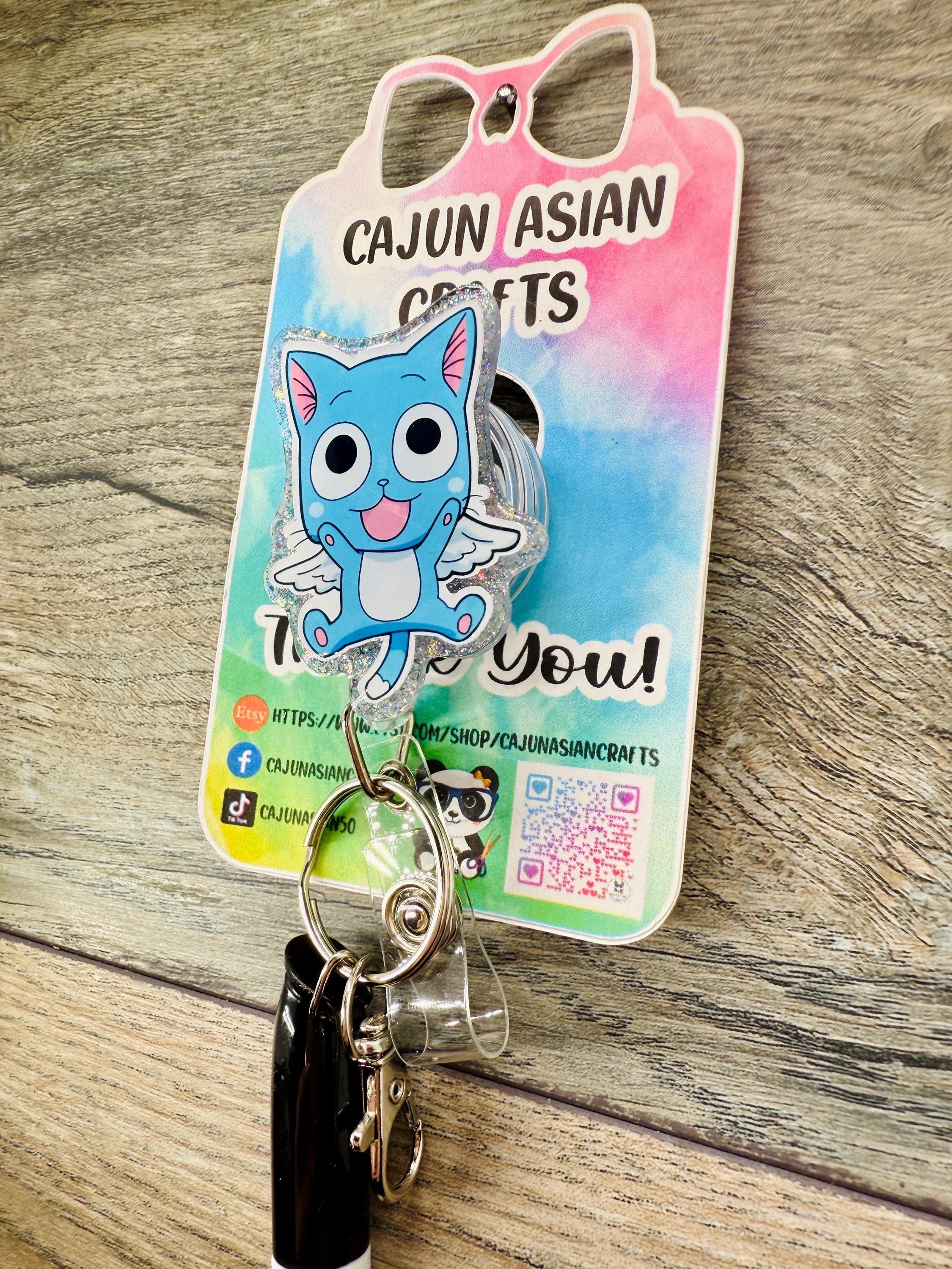 Happy Fairy Inspired Badge Reel/ID Clip Retractable-(Alligator, Belt, MRI Safe, Carabiner Clips) & Non-Retractable Clips