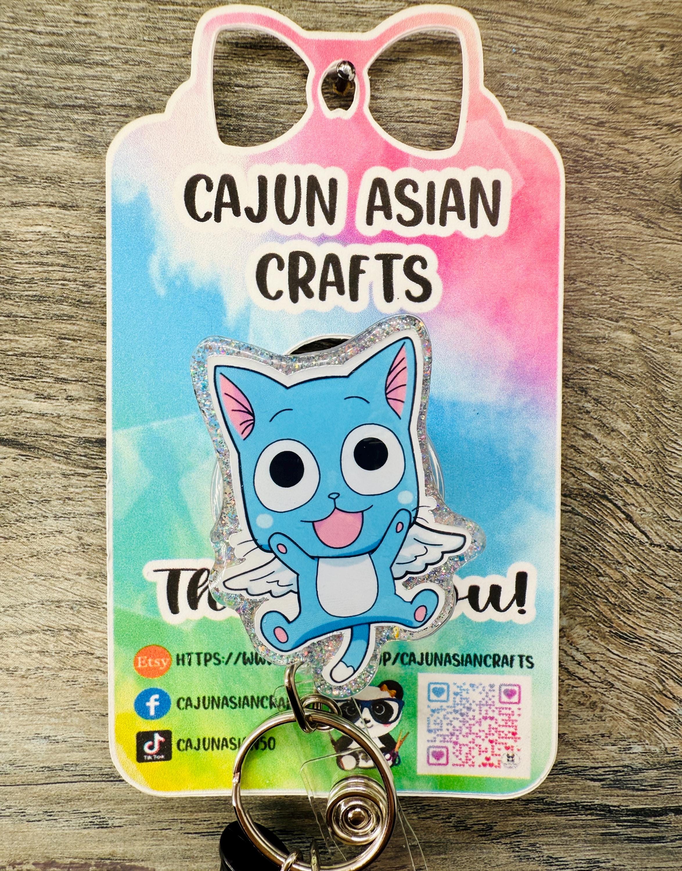 Happy Fairy Inspired Badge Reel/ID Clip Retractable-(Alligator, Belt, MRI Safe, Carabiner Clips) & Non-Retractable Clips