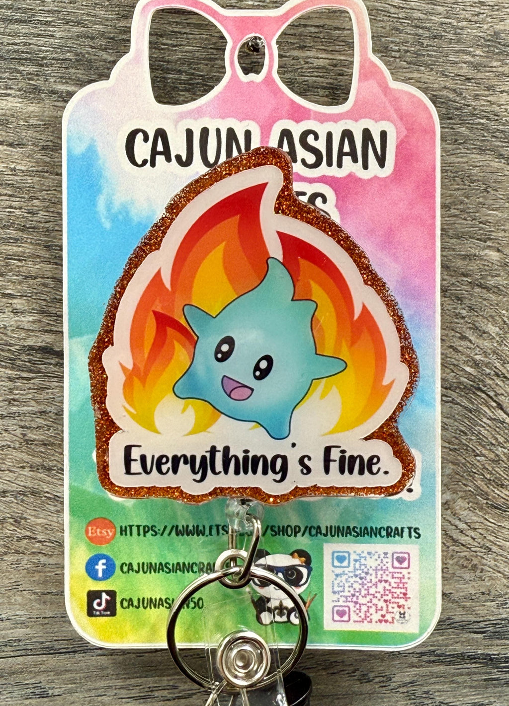 Cute Lumalee Fire Inspired Badge Reel/ID Clip Retractable-(Alligator, Belt, MRI Safe, Carabiner Clips) & Non-Retractable Clips