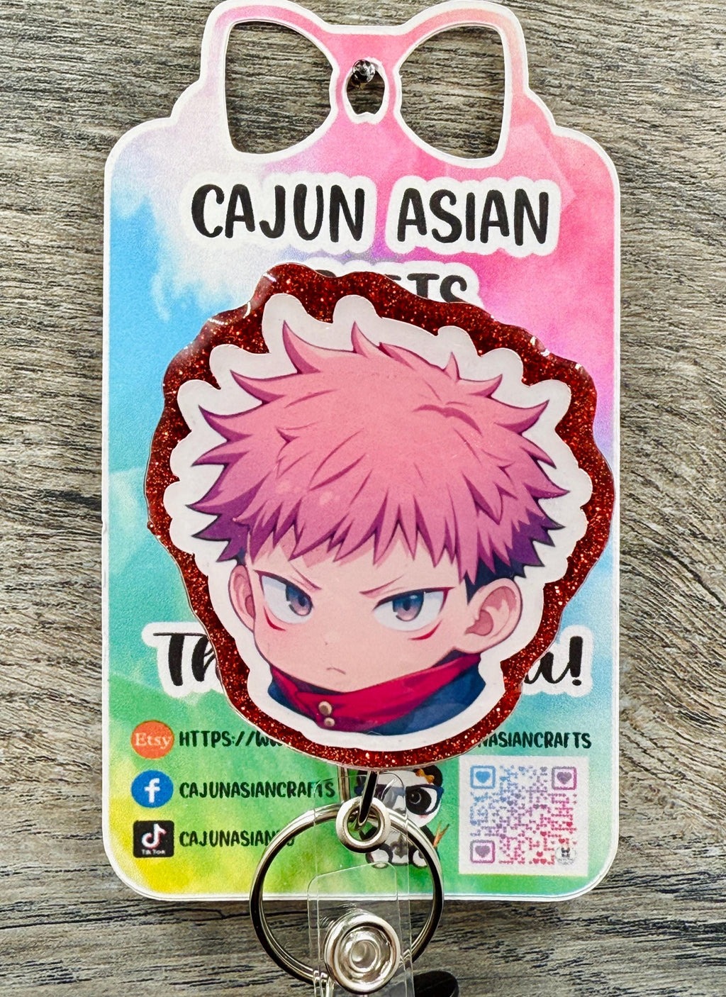 Jujitsu Anime Badge Reel/ID Clip-Retractable Clips-(Alligator, Belt, MRI Safe, Carabiner) & Non-Retractable Clips