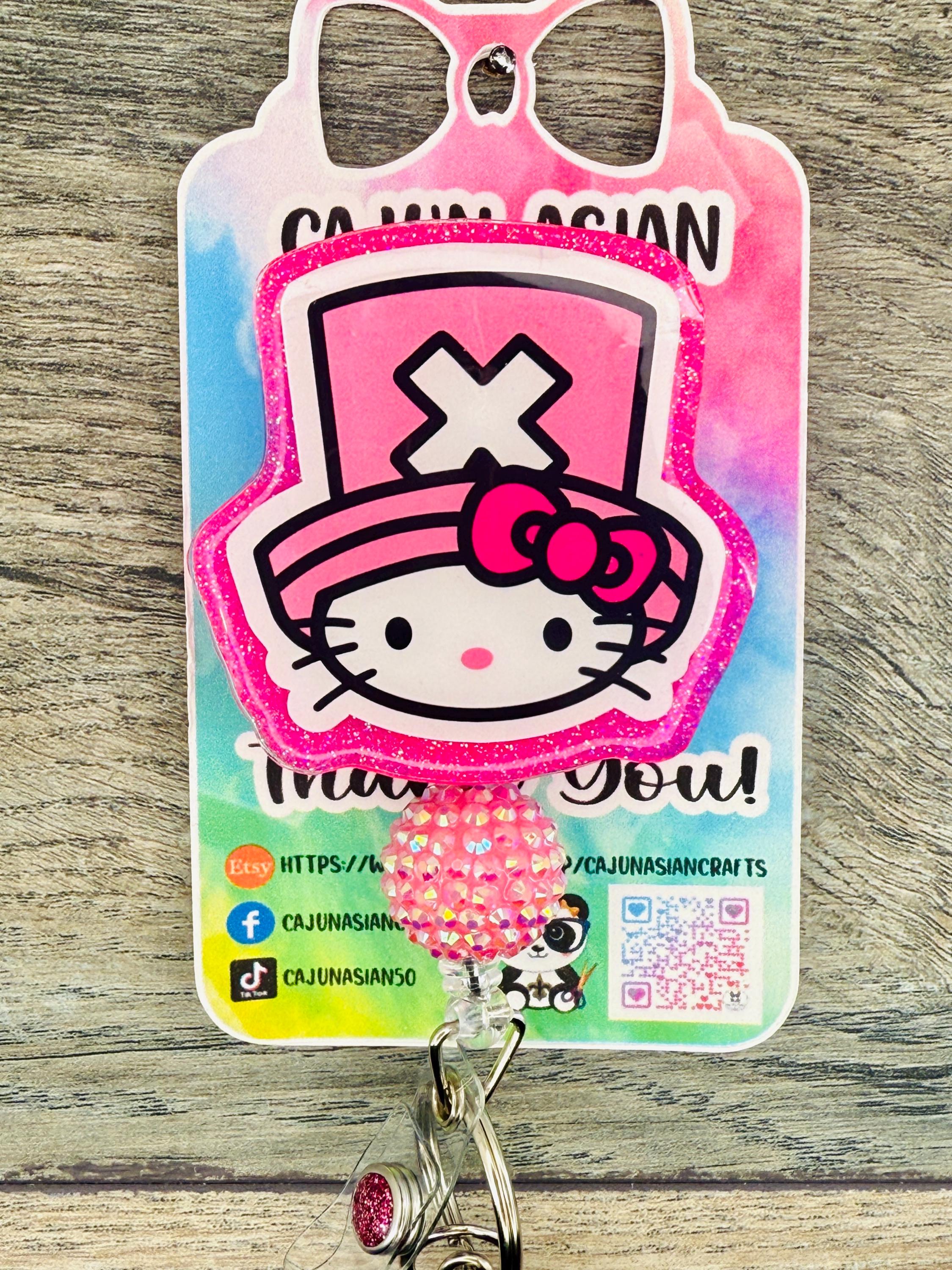 One Piece Kitty Badge Reel/ID Clip Retractable-(Alligator, Belt, MRI Safe, Carabiner Clips) & Non-Retractable Clips