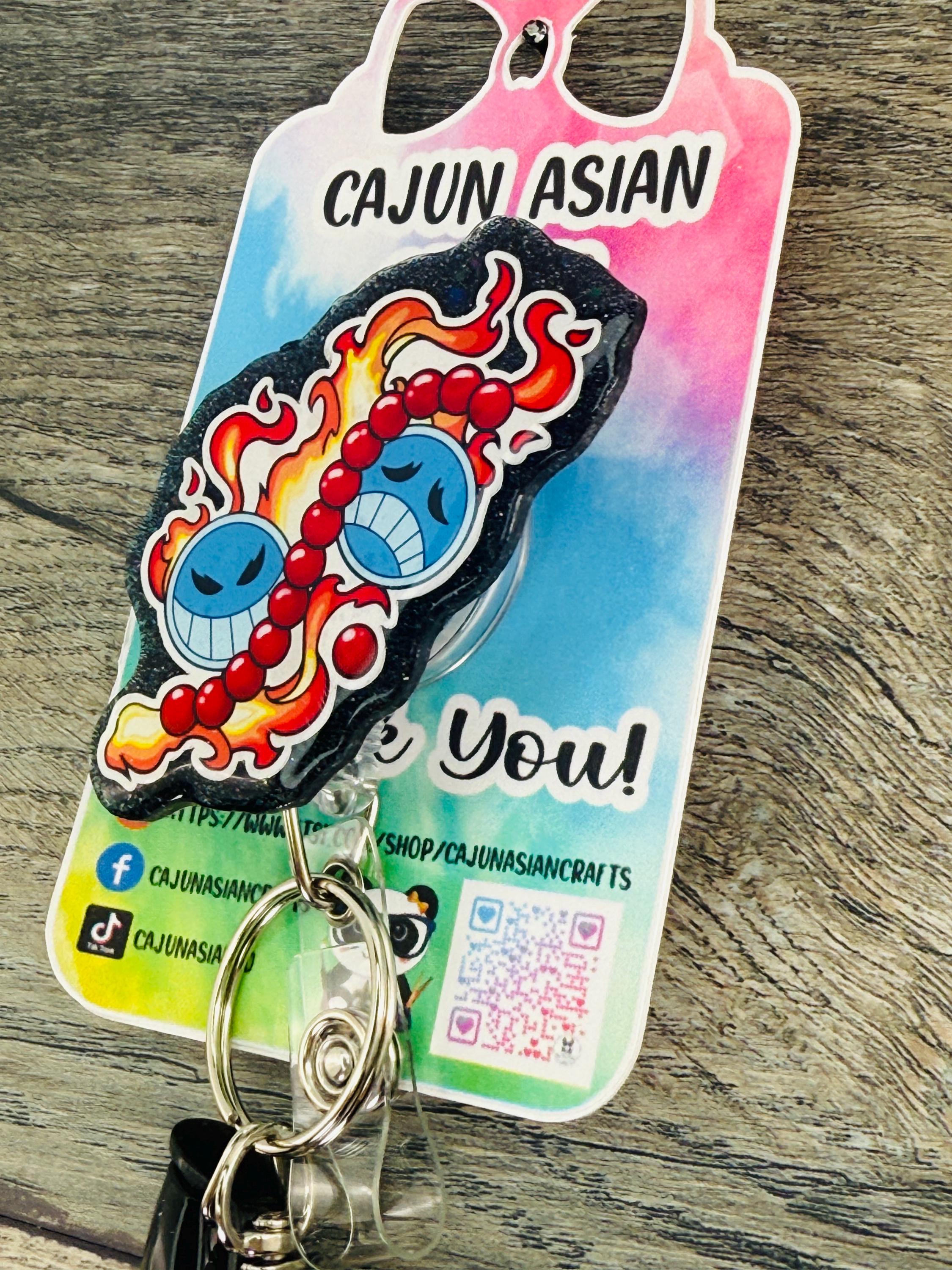 Pirate Anime Ace Inspired Badge Reel/ID Clip Retractable-(Alligator, Belt, MRI Safe, Carabiner Clips) & Non-Retractable Clips