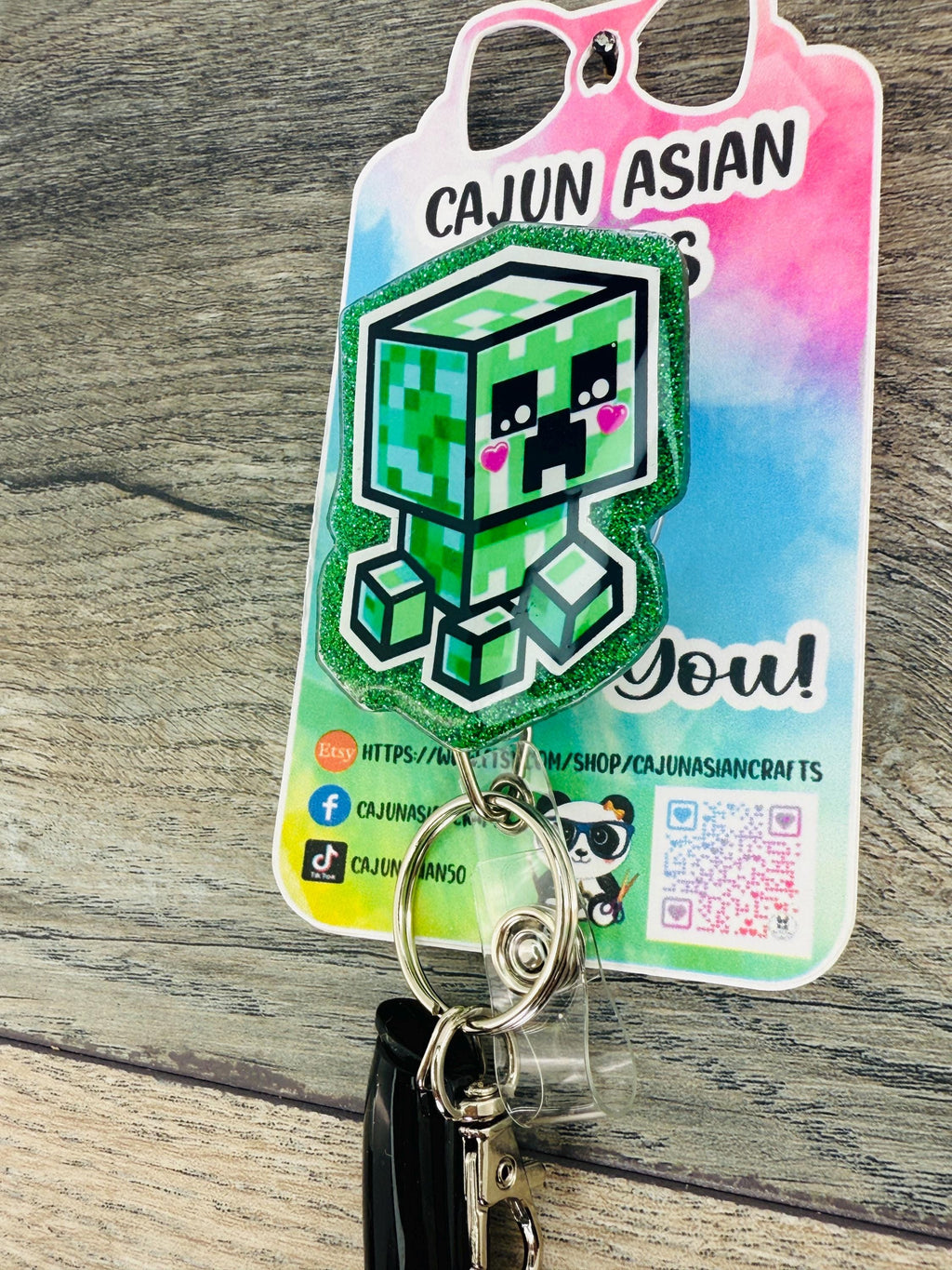 Creeper Inspired Badge Reel/ID Clip Retractable-(Alligator, Belt, MRI Safe, Carabiner Clips) & Non-Retractable Clips