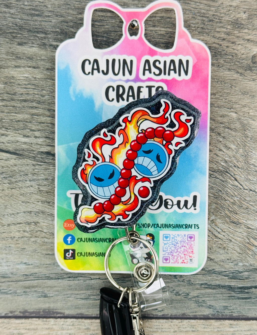 Pirate Anime Ace Inspired Badge Reel/ID Clip Retractable-(Alligator, Belt, MRI Safe, Carabiner Clips) & Non-Retractable Clips