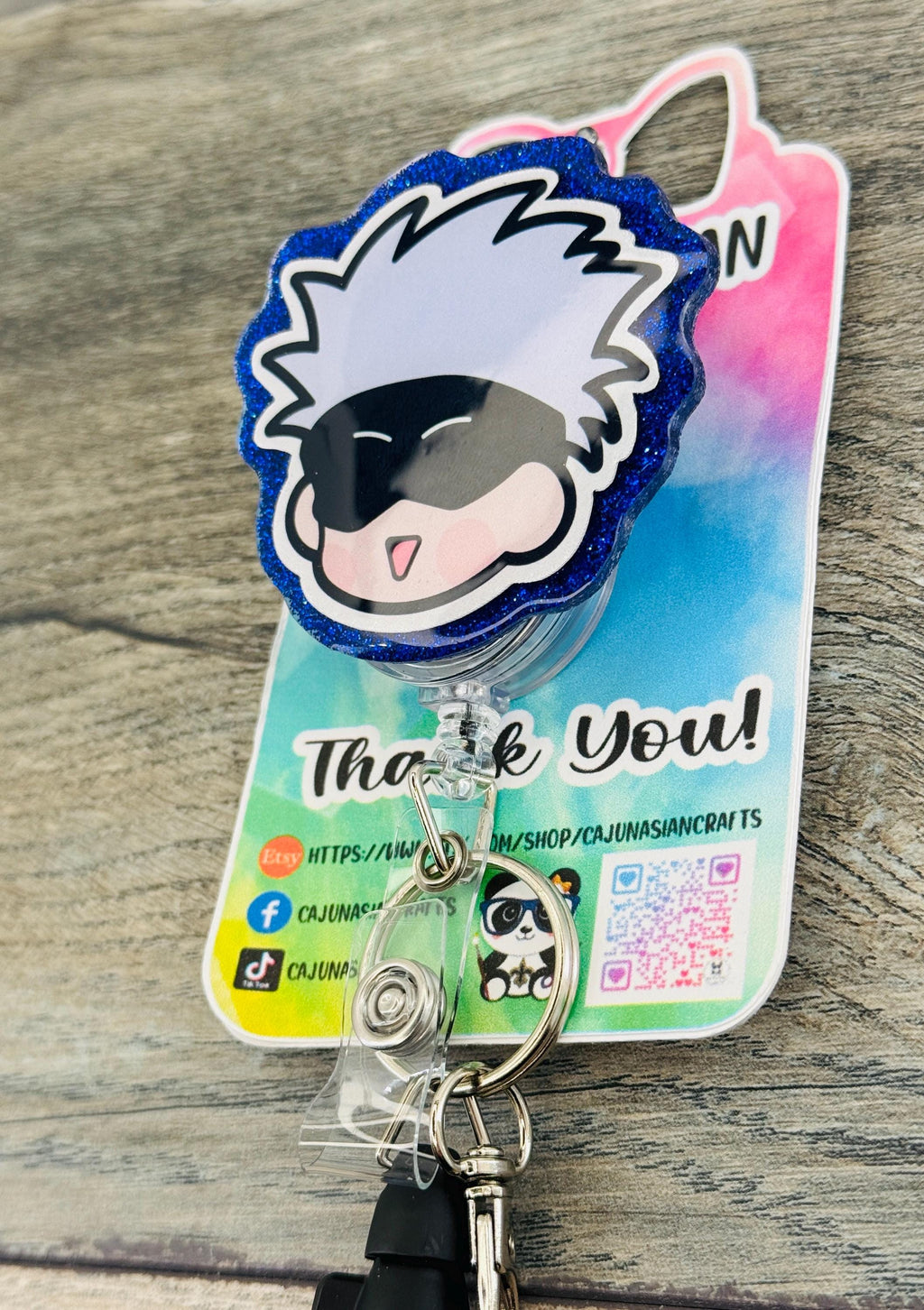 Jujitsu Anime Badge Reel/ID Clip Retractable-(Alligator, Belt, MRI Safe, Carabiner Clips) & Non-Retractable Clips