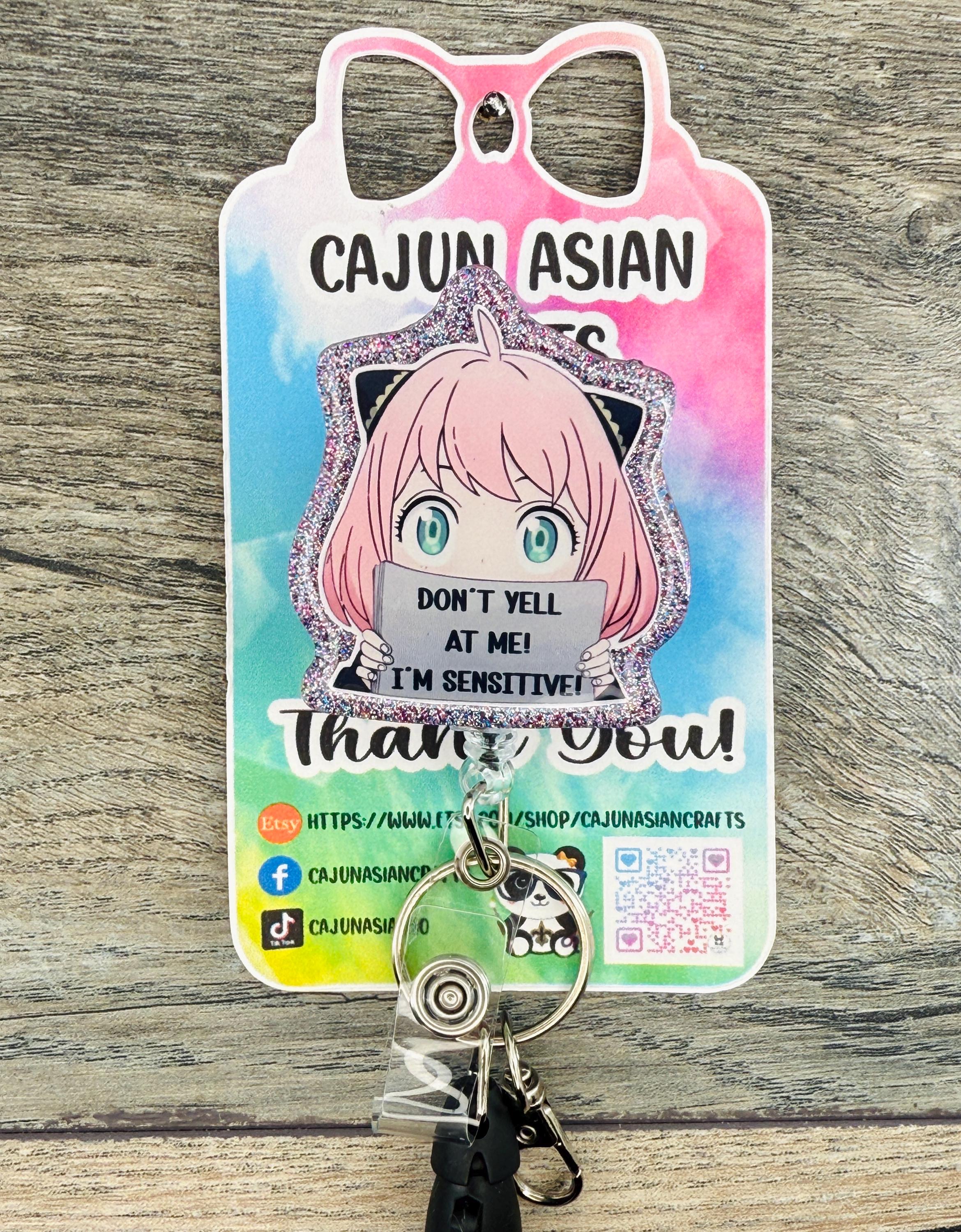 Cute Spy Anime Inspired Badge Reel/ID Clip-Retractable Clips-(Alligator, Belt, MRI Safe, Carabiner) & Non-Retractable Clips