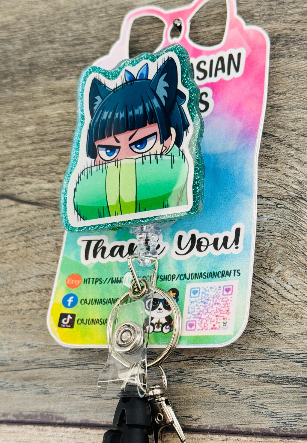 Frustrated/Angry Inspired Apothecary Anime Badge Reel-Retractable Clips-(Alligator, Belt, MRI Safe, Carabiner) & Non-Retractable Clips