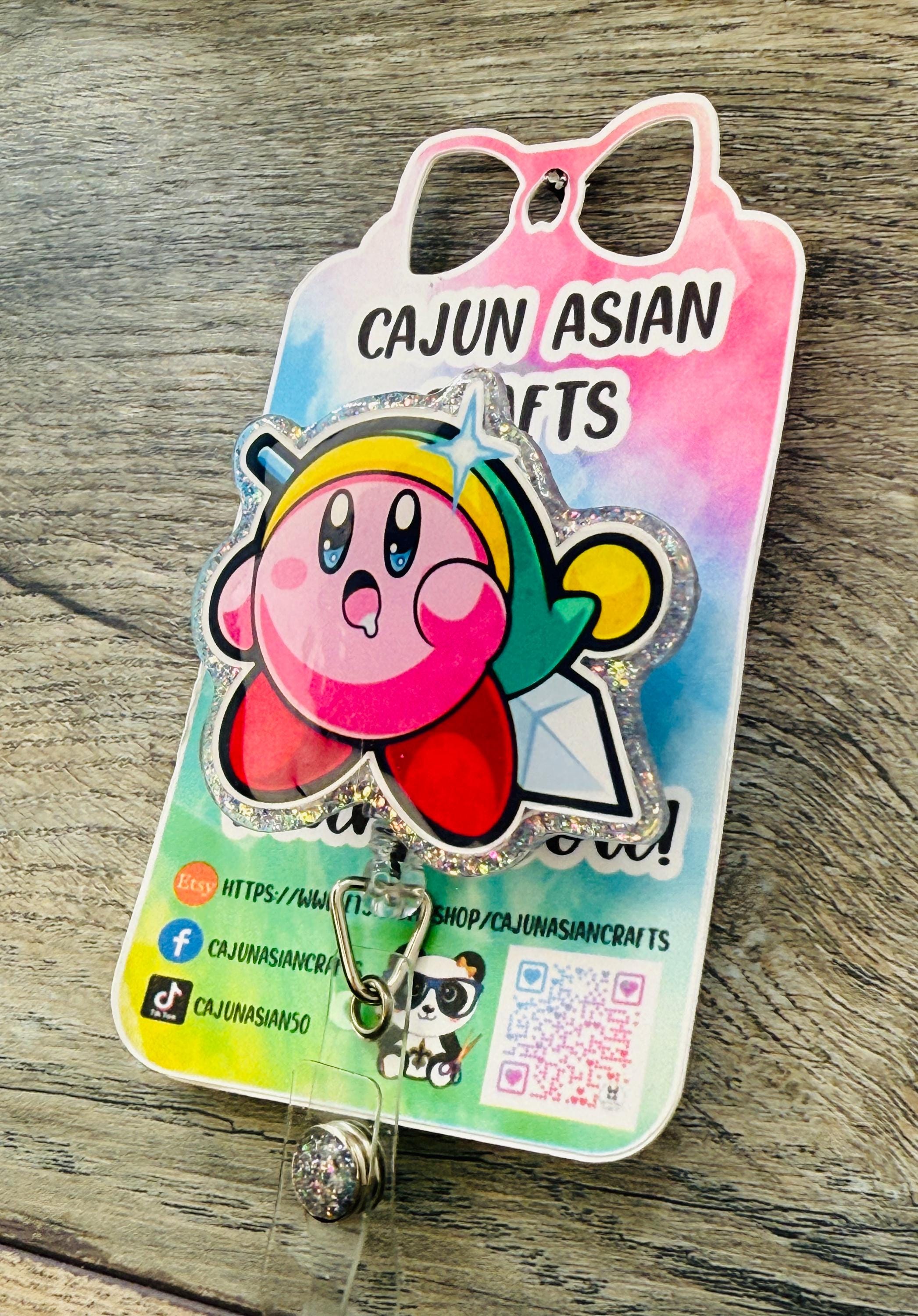 Link Kirby Zelda Video Game Badge Reel/ID Clip-Retractable Clips-(Alligator, Belt, MRI Safe, Carabiner) & Non-Retractable Clips