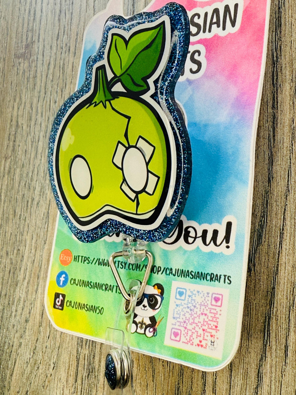 Stone Anime Melon Hat Badge Reel/ID Clip-Retractable Clips-(Alligator, Belt, MRI Safe, Carabiner) & Non-Retractable Clips