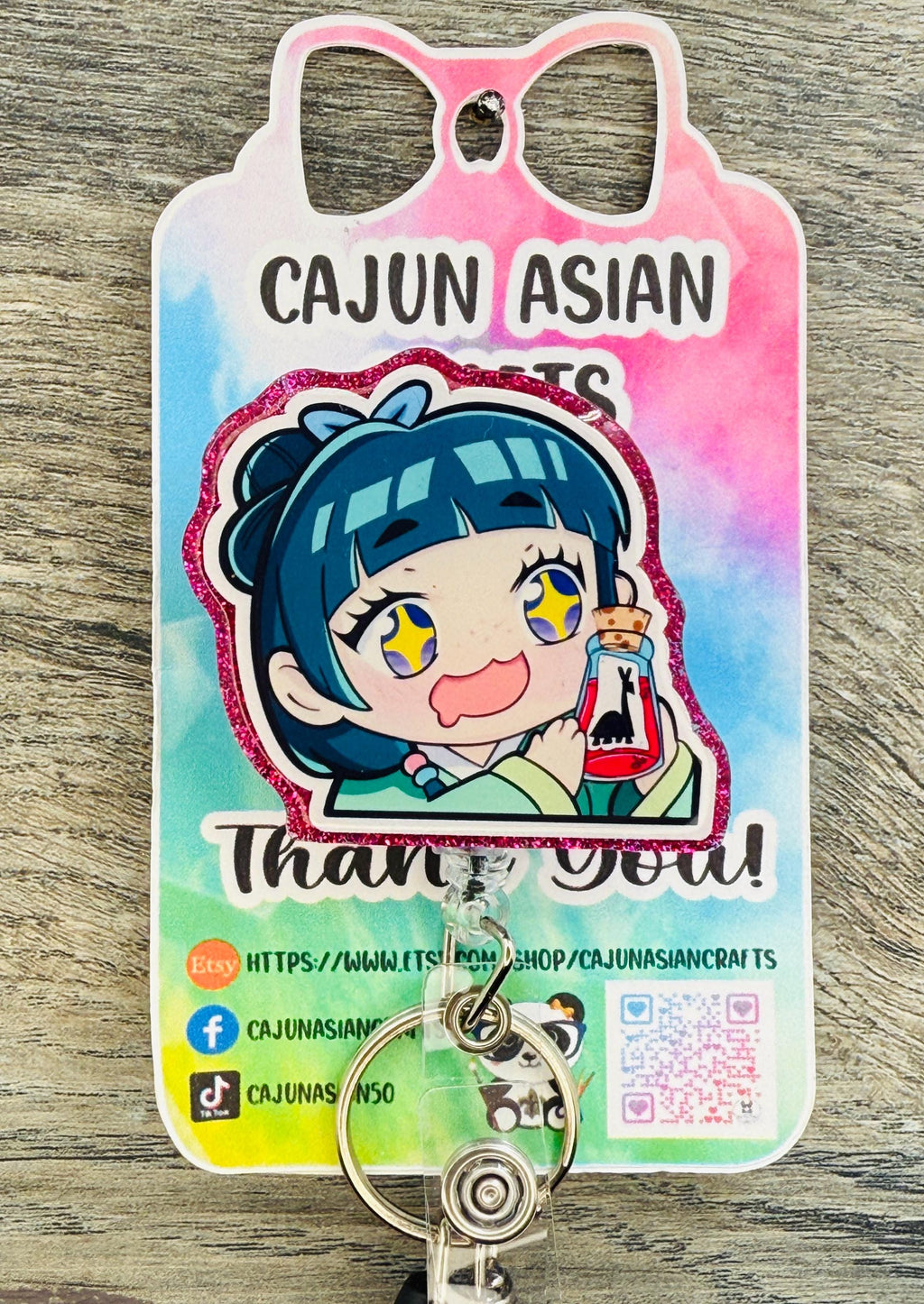 Apothecary Anime Lama Poison Badge Reel/ID Clip/Holder-Retractable Clips-(Alligator, Belt, MRI Safe, Carabiner) & Non-Retractable Clips