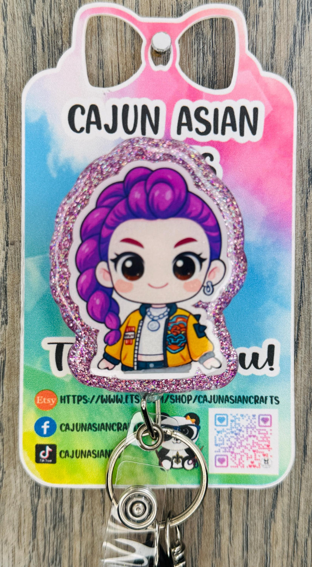 Chibi KPOP Anime Reel/ID Clip-Retractable Clips-(Alligator, Belt, MRI Safe, Carabiner) & Non-Retractable Clips