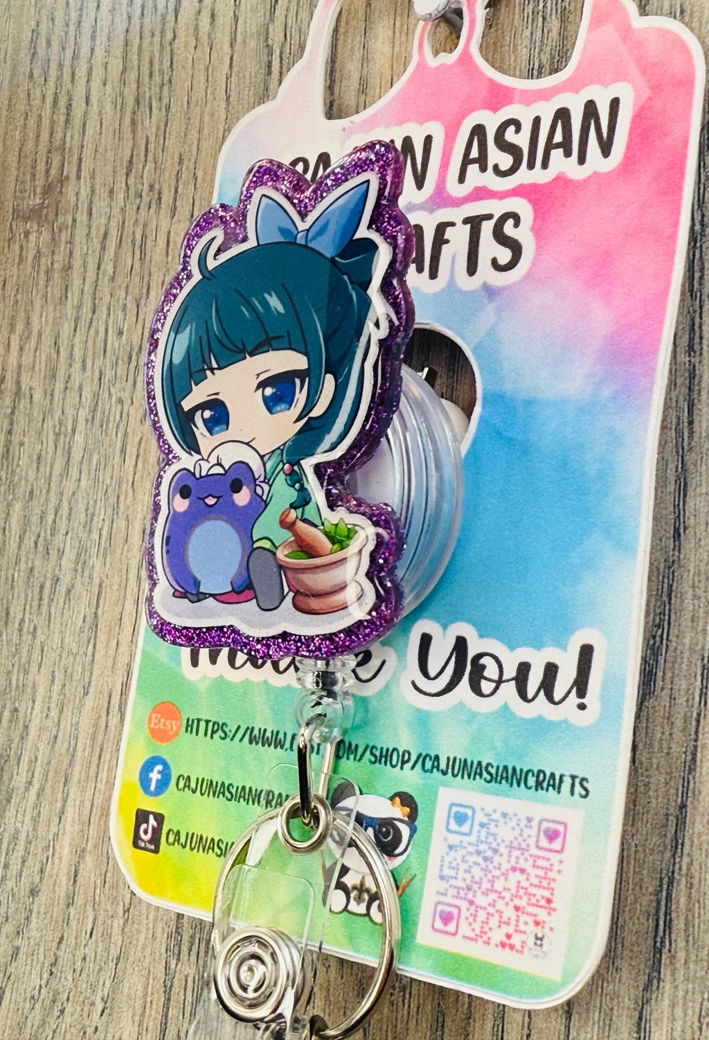 Apothecary Frog Anime Badge Reel/ID Clip/Holder-Retractable Clips-(Alligator, Belt, MRI Safe, Carabiner) & Non-Retractable Clips