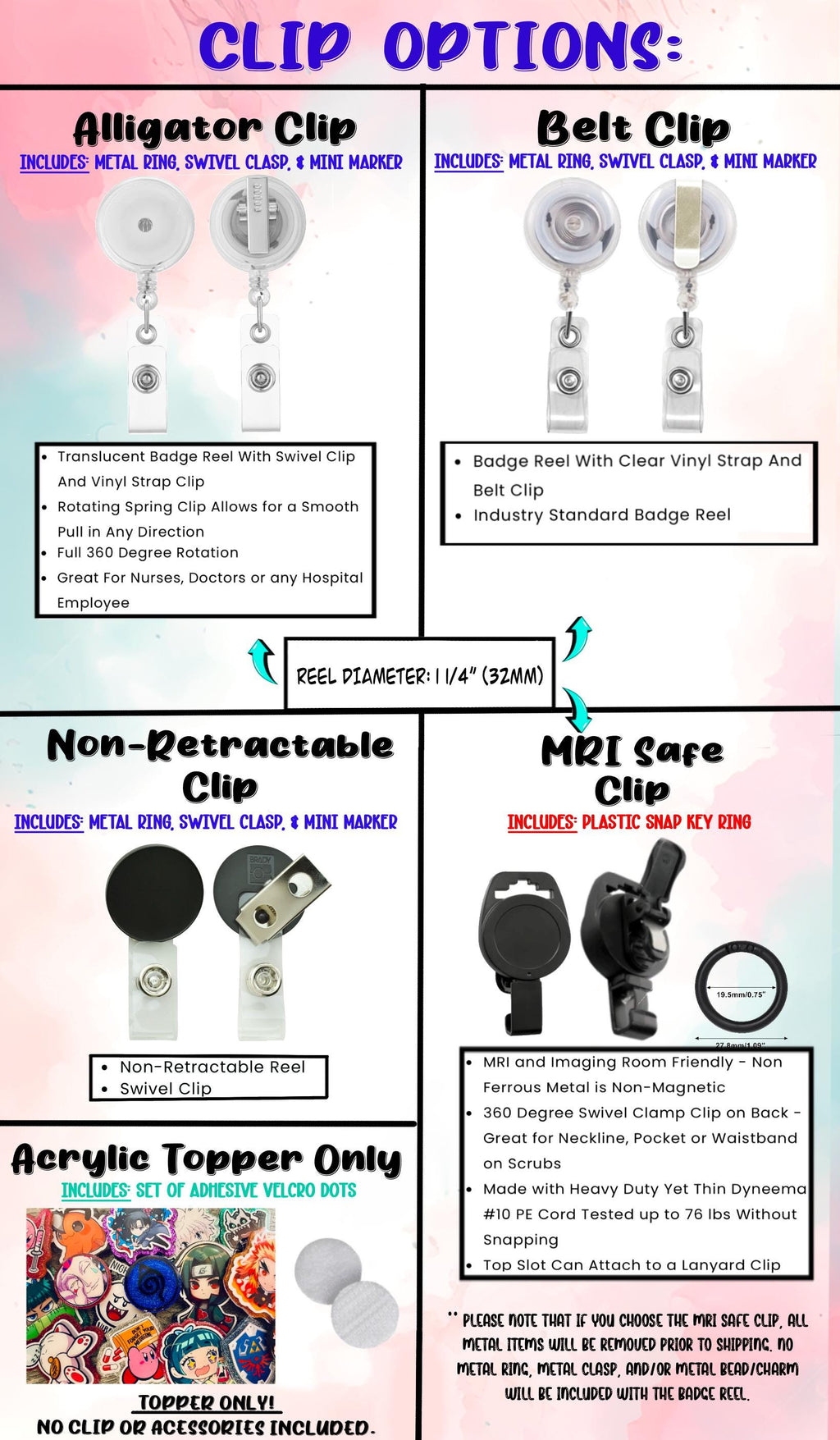 Rengoku Demon Anime Badge Reel/ID Clip/Name Tag Holder (Retractable, Belt, Non-Retractable, MRI Safe) Permanent or Interchangeable