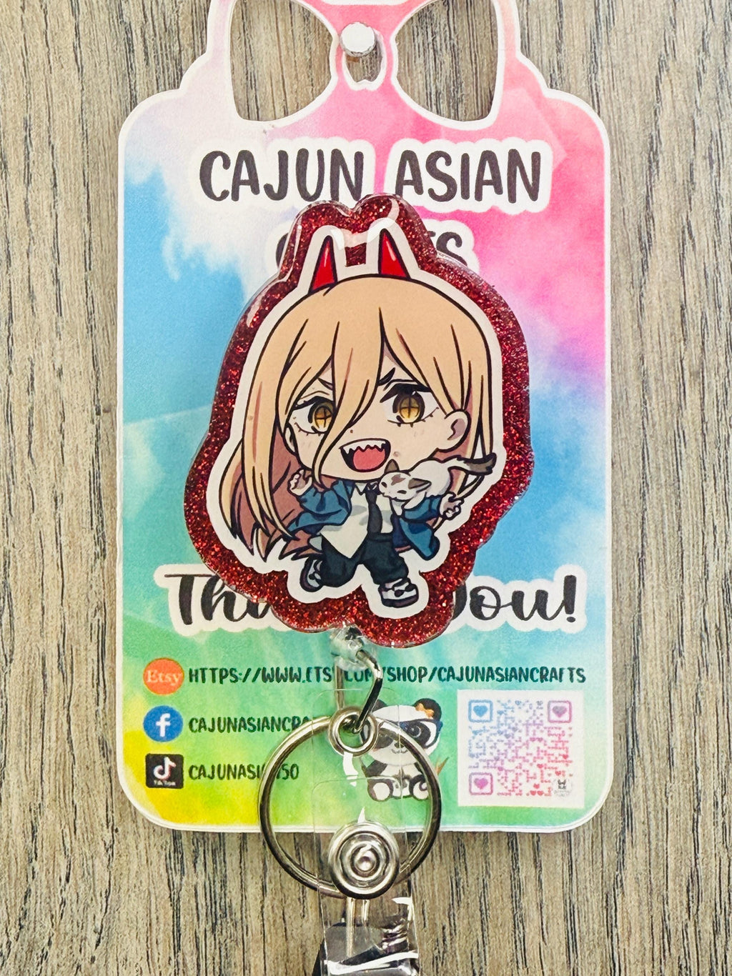 Anime Girl Inspired Badge Reel/ID Clip Retractable-(Alligator, Belt, MRI Safe, Carabiner Clips) & Non-Retractable Clips