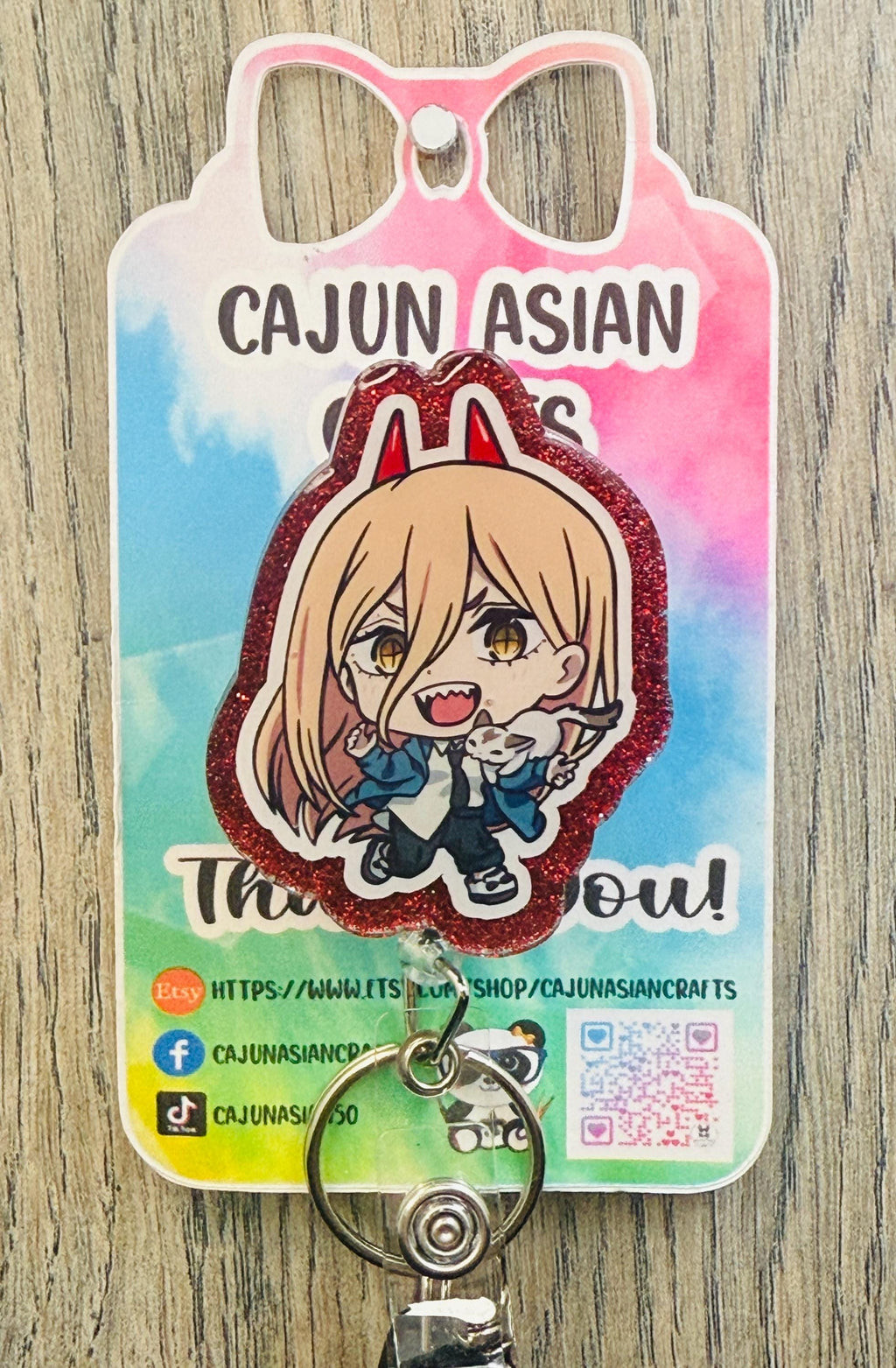 Anime Girl Inspired Badge Reel/ID Clip Retractable-(Alligator, Belt, MRI Safe, Carabiner Clips) & Non-Retractable Clips