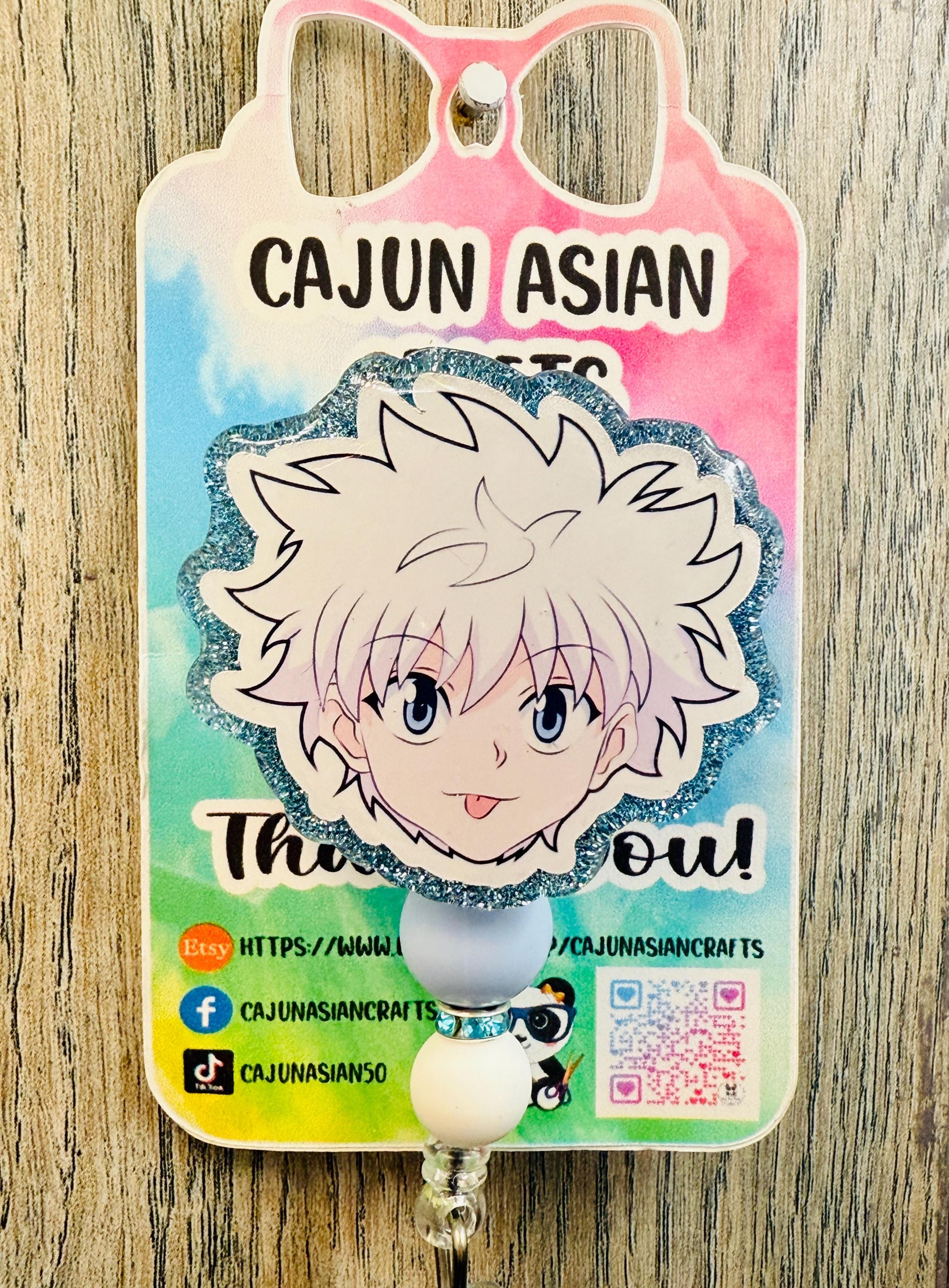 Hunter X Inspired Anime Badge Reel/ID Clip Retractable-(Alligator, Belt, MRI Safe, Carabiner Clips) & Non-Retractable Clips