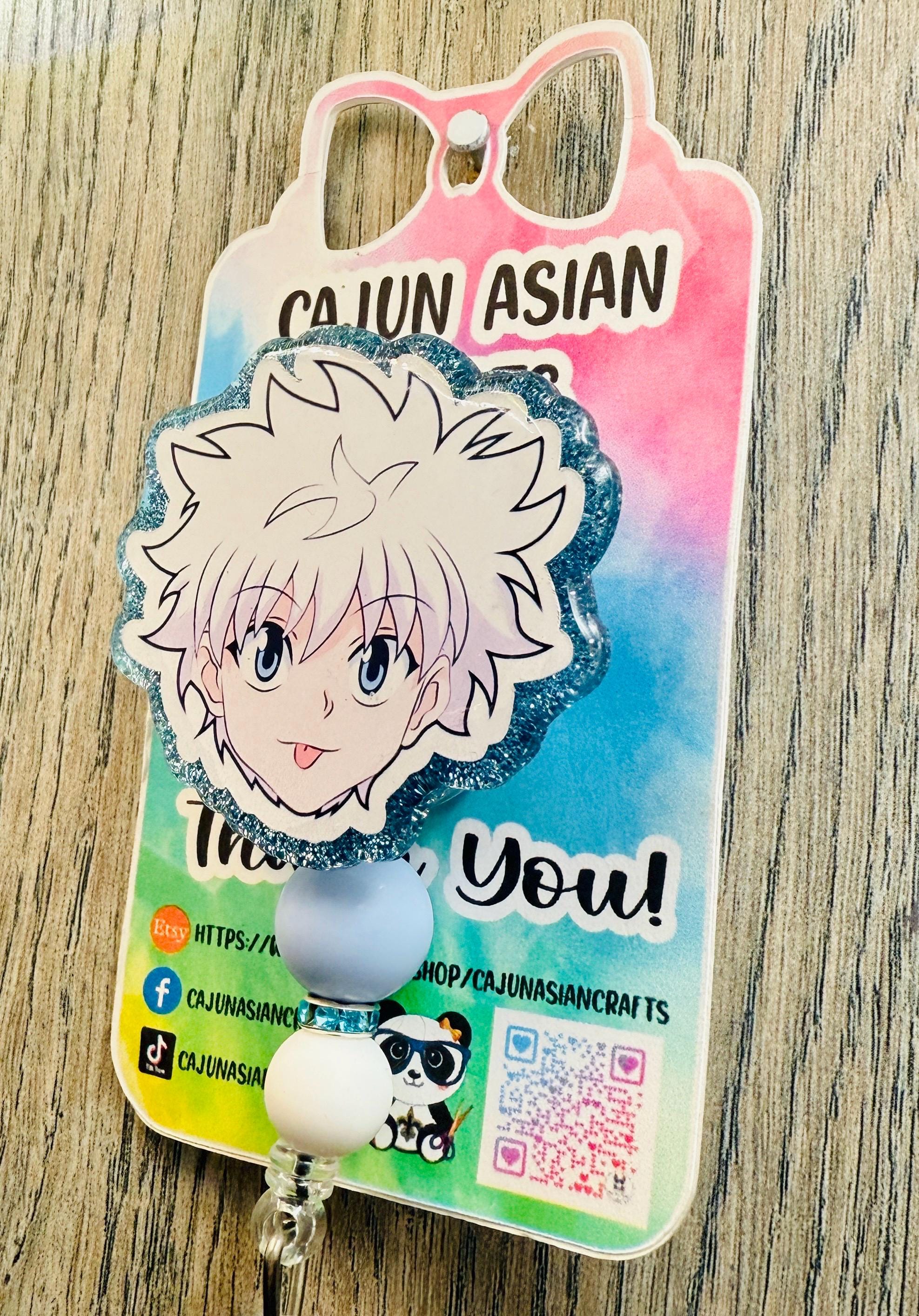 Hunter X Inspired Anime Badge Reel/ID Clip Retractable-(Alligator, Belt, MRI Safe, Carabiner Clips) & Non-Retractable Clips