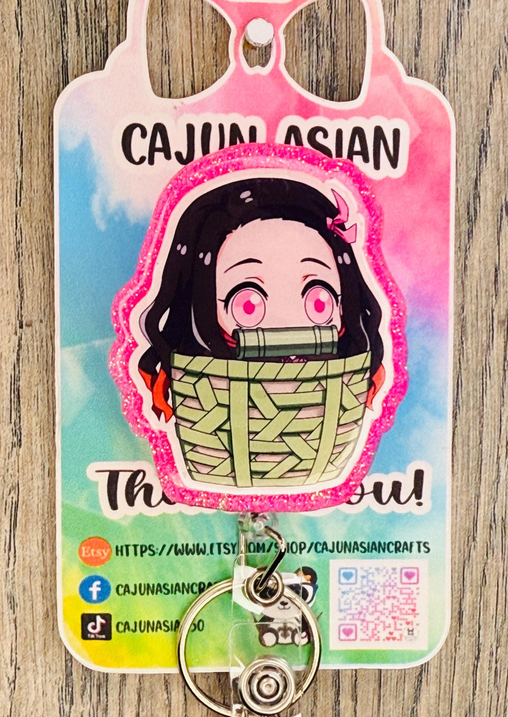 Demon Girl Anime Badge Reel/ID Clip Retractable-(Alligator, Belt, MRI Safe, Carabiner Clips) & Non-Retractable Clips