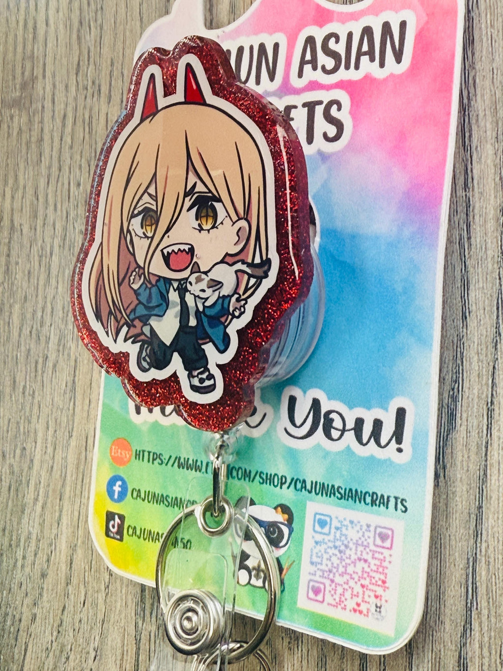 Anime Girl Inspired Badge Reel/ID Clip Retractable-(Alligator, Belt, MRI Safe, Carabiner Clips) & Non-Retractable Clips