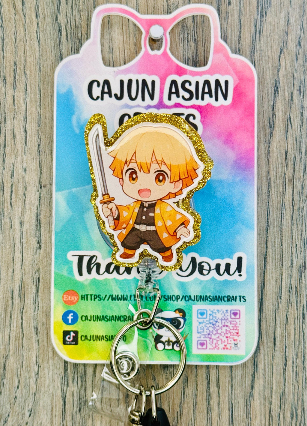 Demon Anime Badge Reel/ID Clip Retractable-(Alligator, Belt, MRI Safe, Carabiner Clips) & Non-Retractable Clips