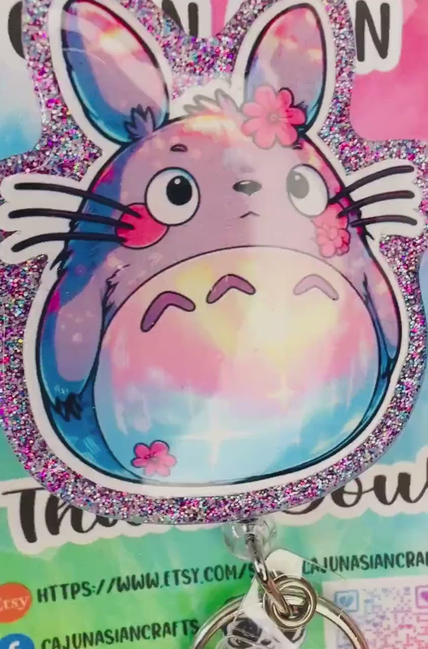 My Neighbor Kami/Spirit Anime Inspired Badge Reel/ID Clip-Retractable Clips-(Alligator, Belt, MRI Safe, Carabiner) & Non-Retractable Clips