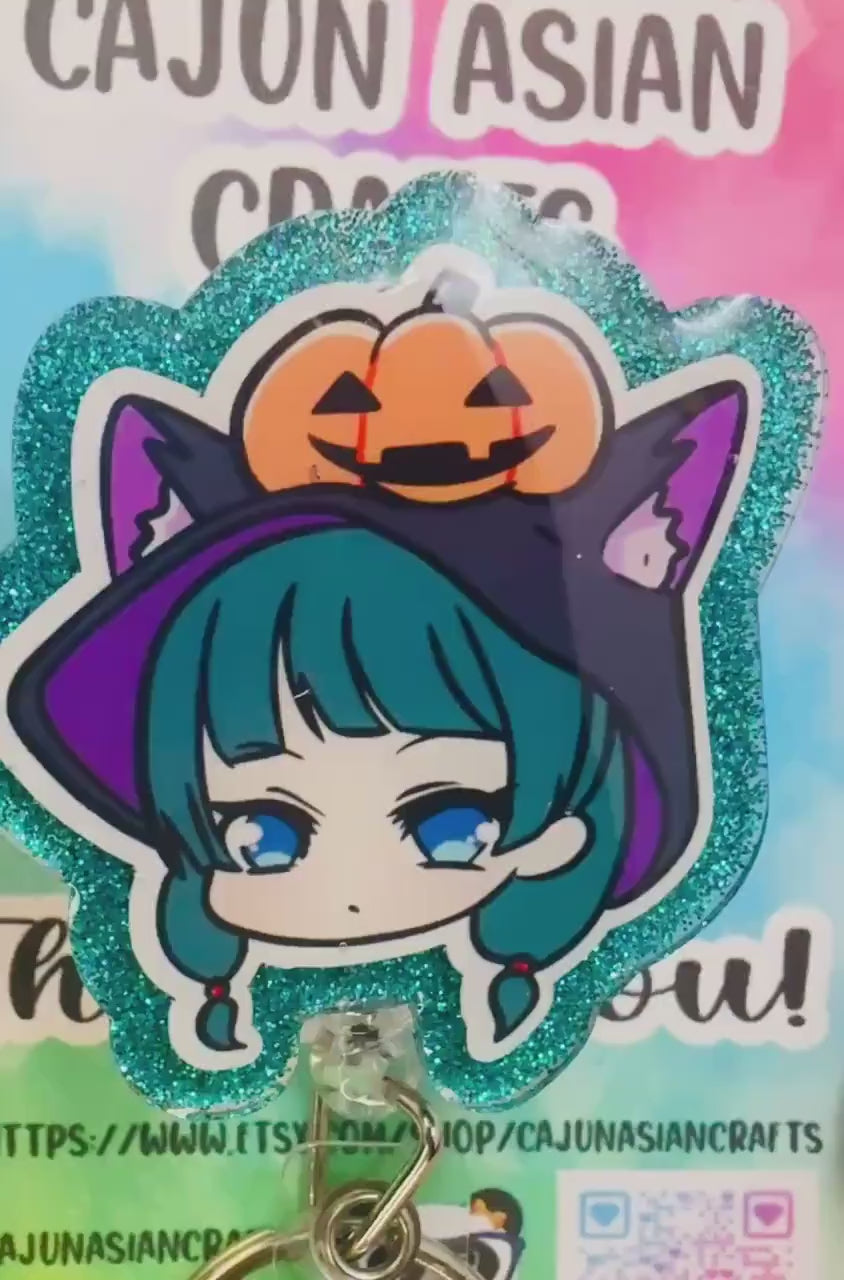 Halloween Apothecary Anime Badge Reel/ID Clip/Holder-Retractable Clips-(Alligator, Belt, MRI Safe, Carabiner) & Non-Retractable Clips