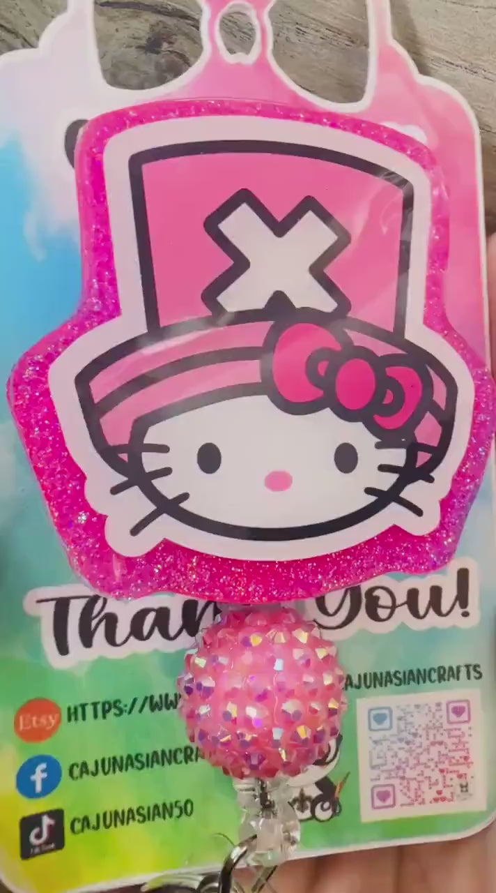 One Piece Kitty Badge Reel/ID Clip Retractable-(Alligator, Belt, MRI Safe, Carabiner Clips) & Non-Retractable Clips